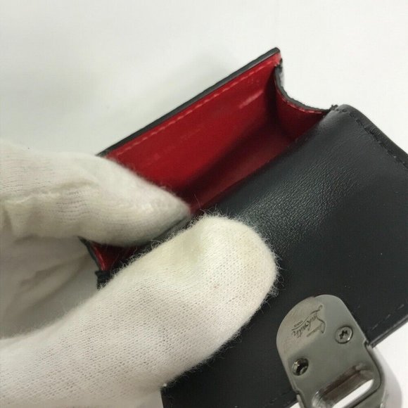 Christian Louboutin studs airpods apple pouch Earphone case Leather Black/Red - Picture 9 of 11